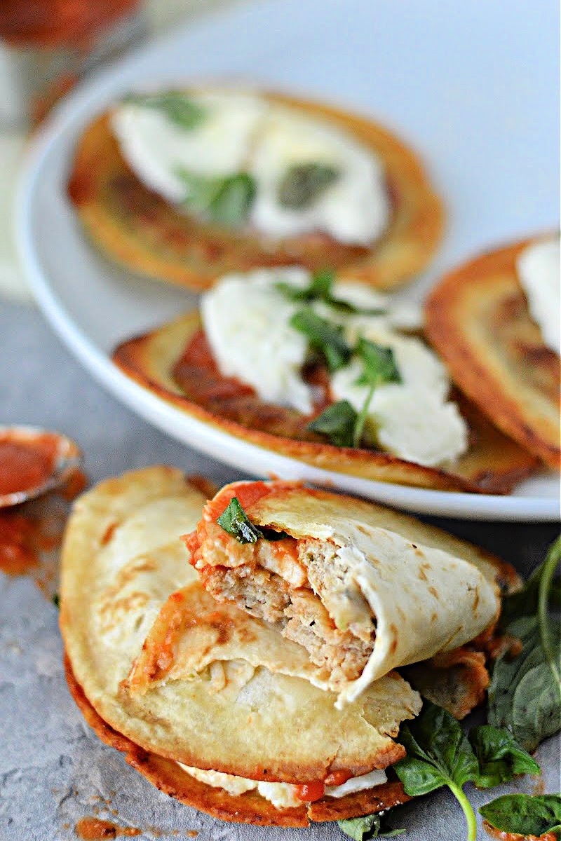 Keto Chicken Parm Smash Burgers