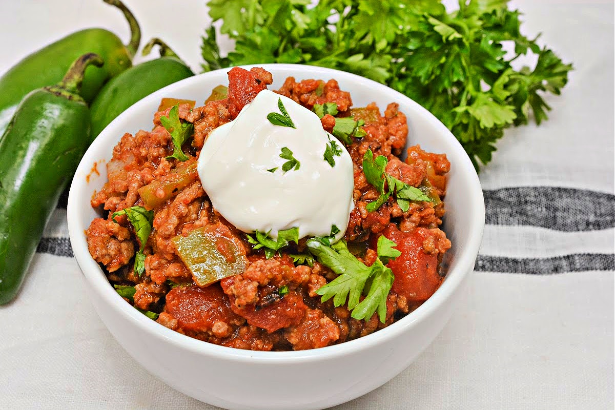 Low Carb Pumpkin Chili Sloppy Joe Skillet