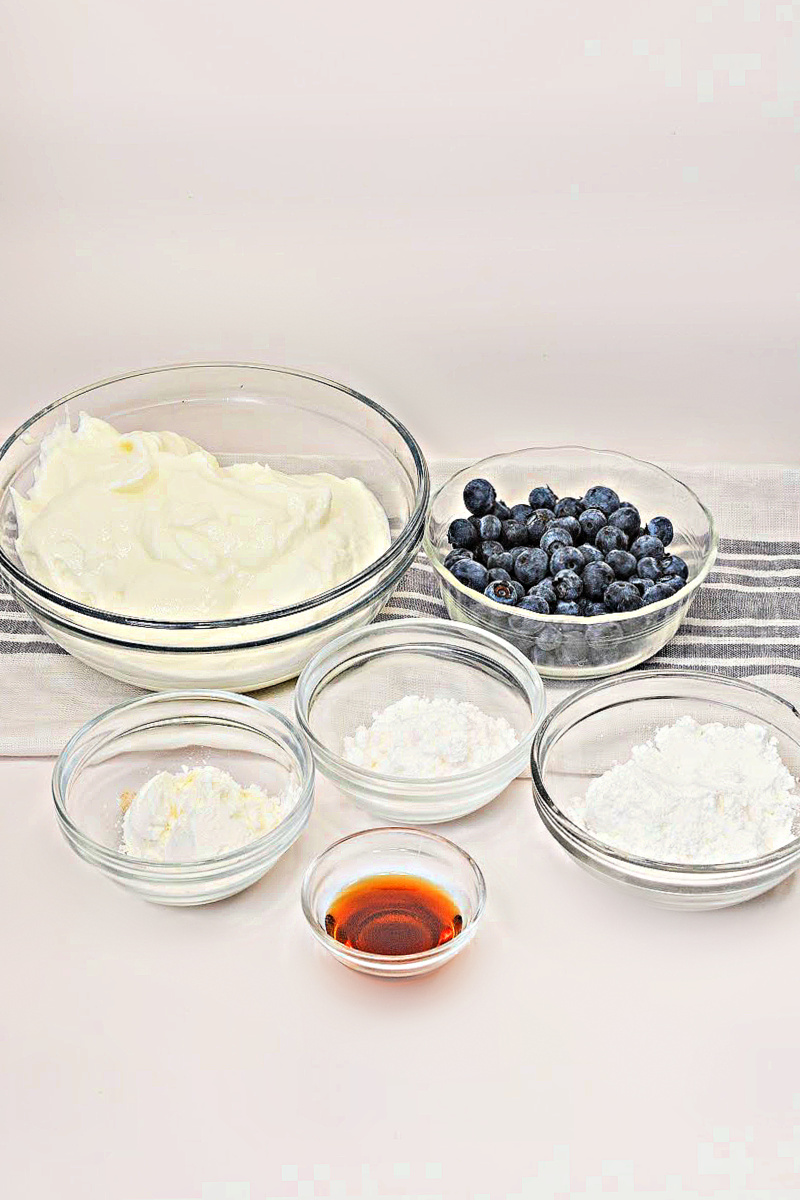 Low-Carb Blueberry Yogurt Cheesecake