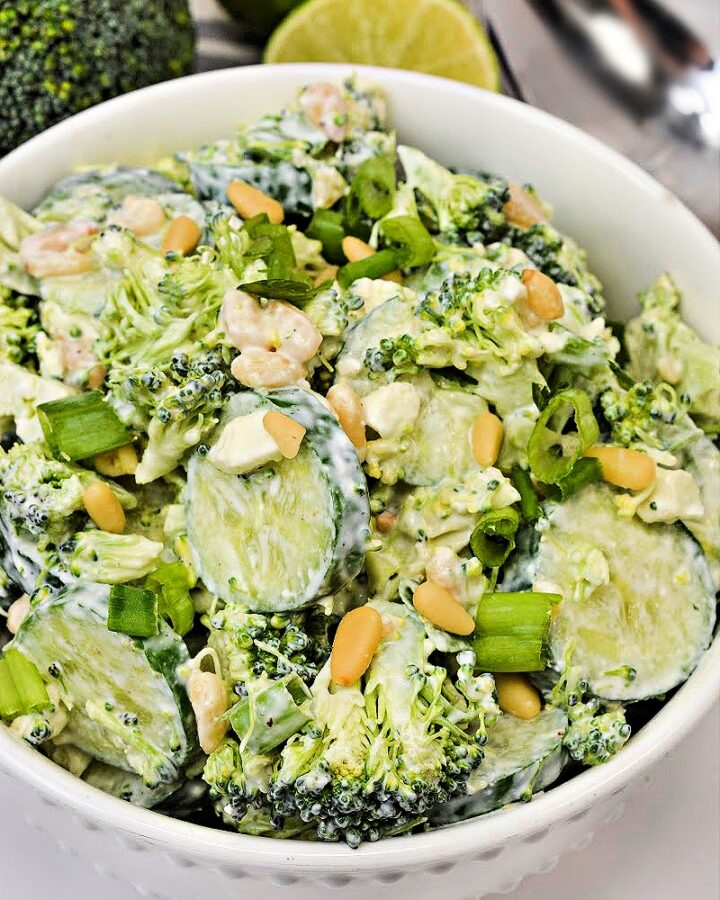 Low Carb Broccoli Cucumber Salad