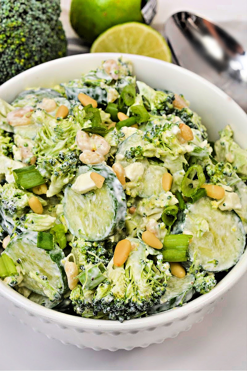 Low Carb Broccoli Cucumber Salad
