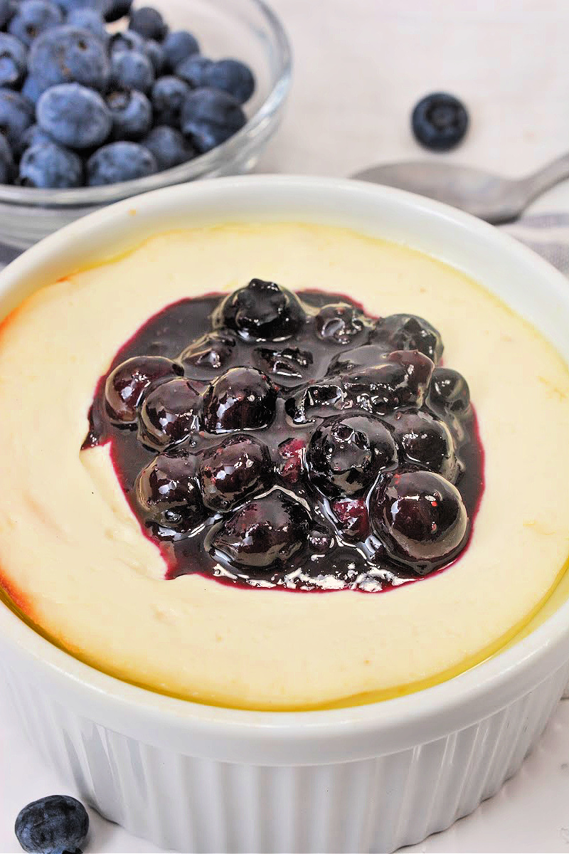 Low-Carb Blueberry Yogurt Cheesecake
