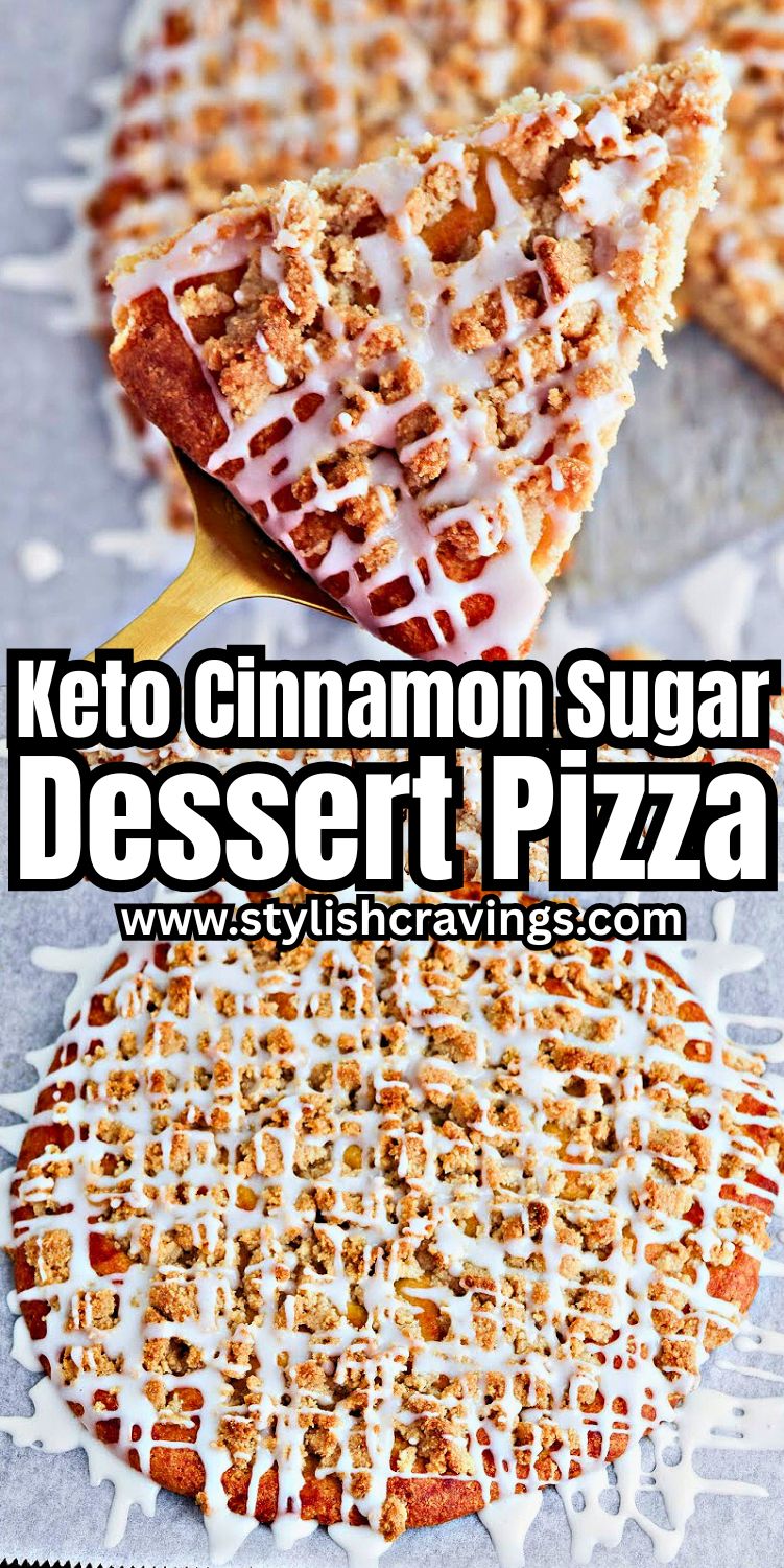 Keto Cinnamon Sugar Dessert Pizza