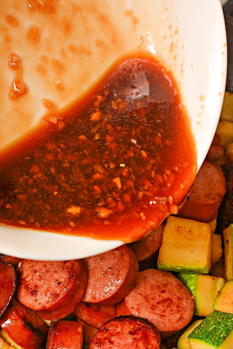 Keto Kung Pao Kielbasa