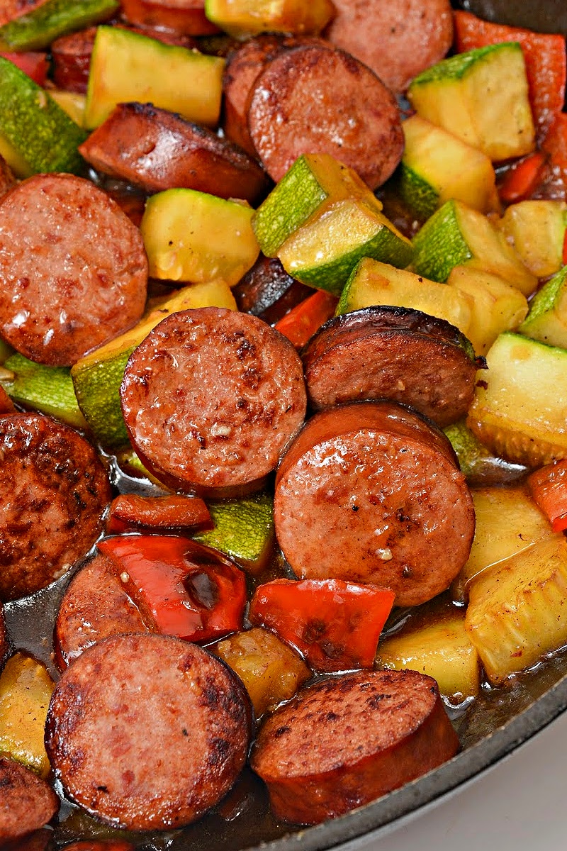 Keto Kung Pao Kielbasa