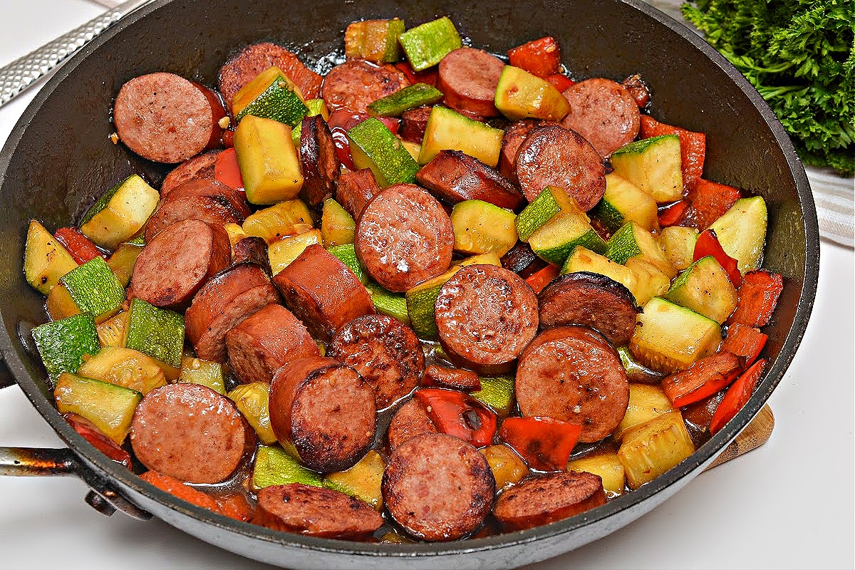 Keto Kung Pao Kielbasa