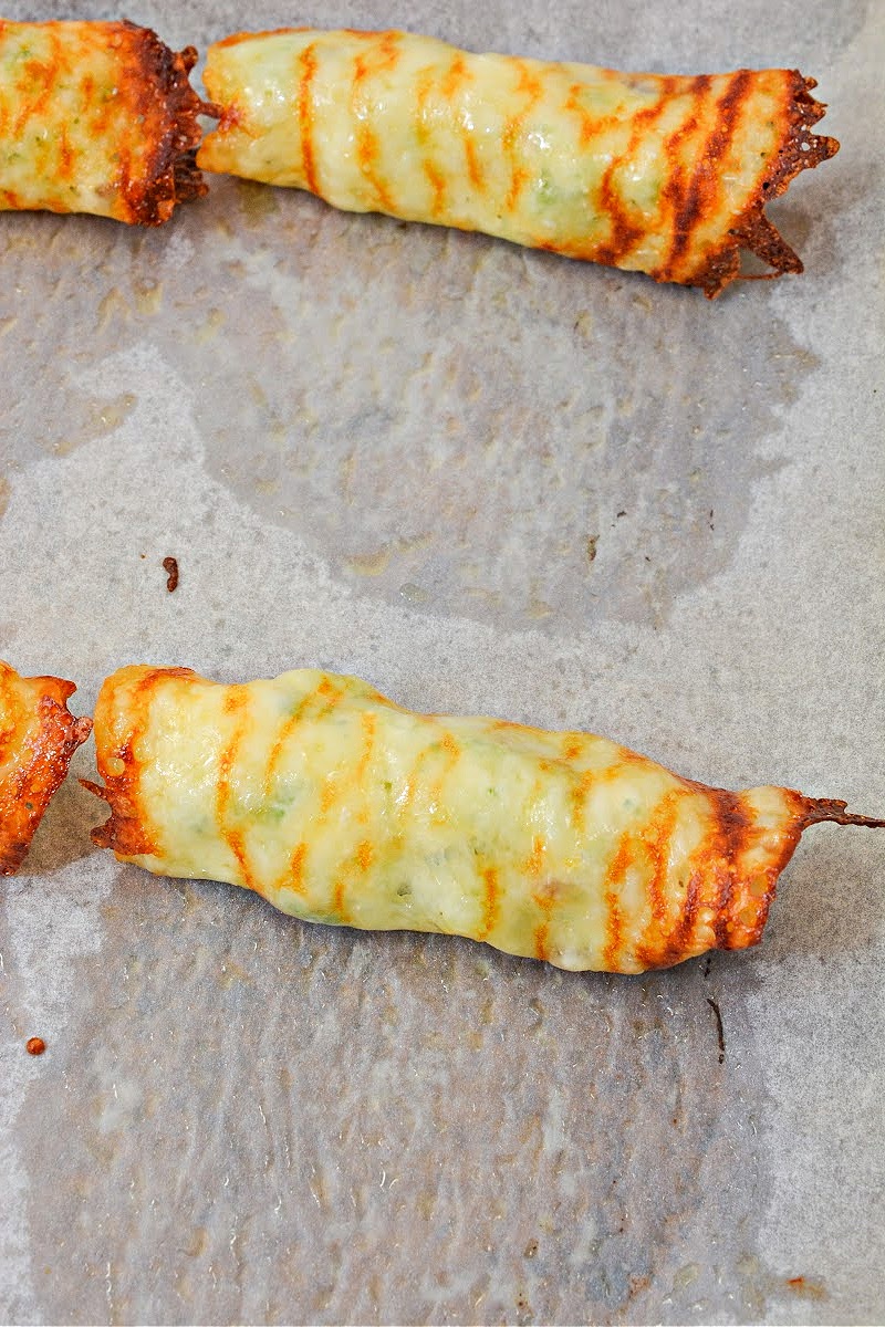 Keto Crispy Cream Cheese Broccoli and Bacon Roll Ups