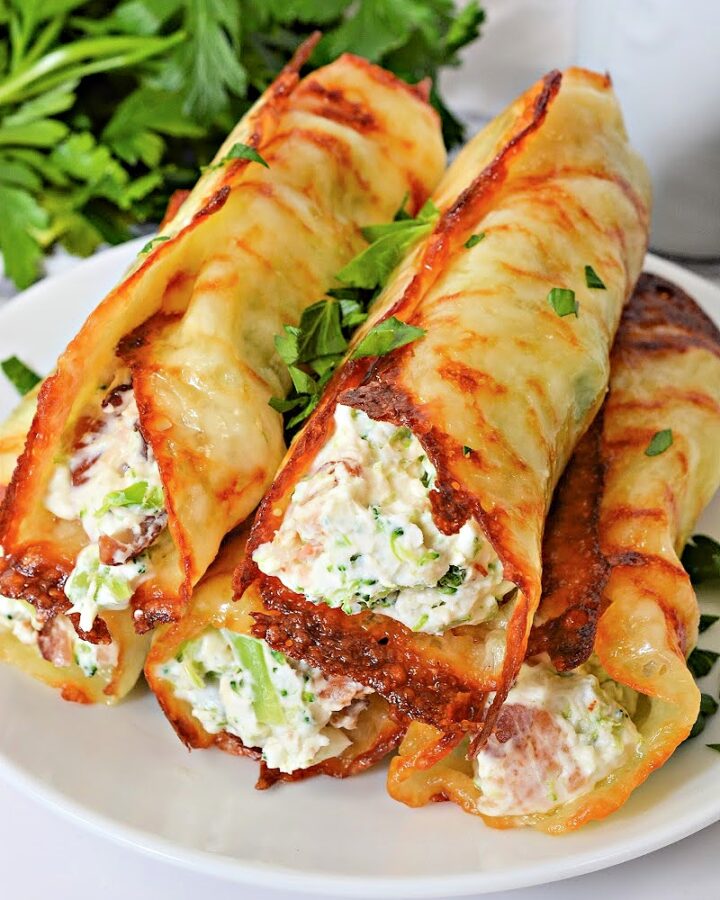 Keto Crispy Cream Cheese Broccoli and Bacon Roll Ups