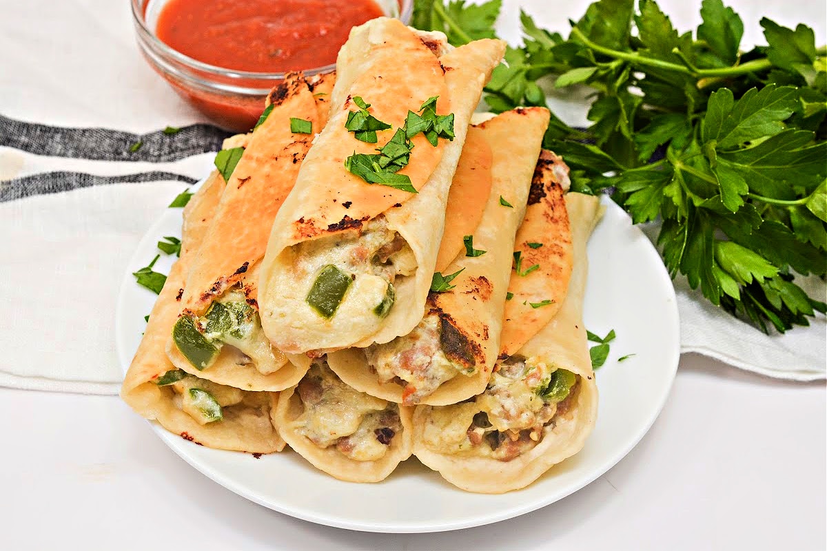 Keto Italian Sausage Pizza Roll Ups