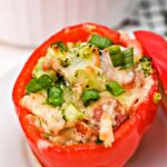 Keto Ranch Chicken and Broccoli Stuffed Peppers