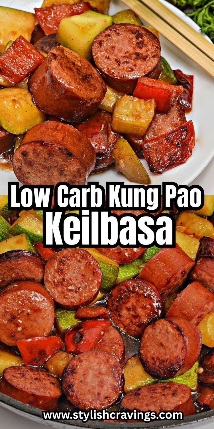 Keto Kung Pao Kielbasa