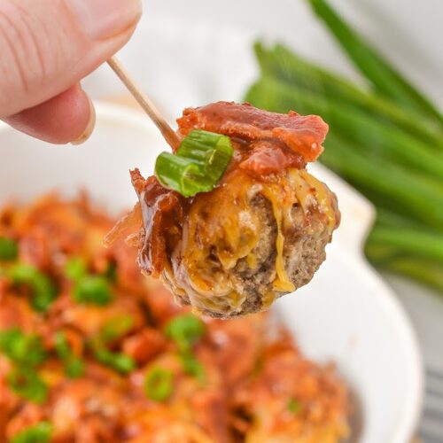 Keto BBQ Cheeseburger Meatballs