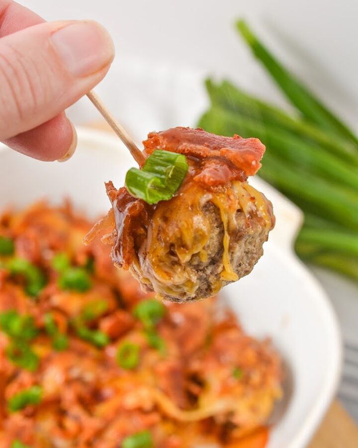 Keto BBQ Cheeseburger Meatballs