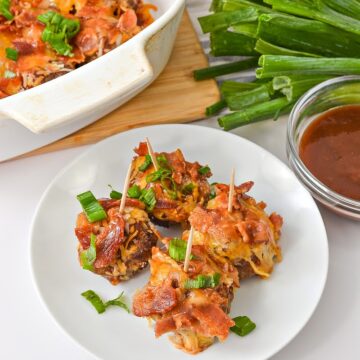 Keto BBQ Cheeseburger Meatballs