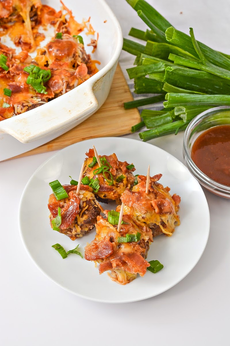 Keto BBQ Cheeseburger Meatballs
