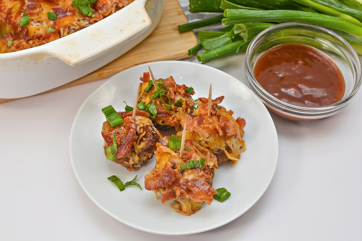 Keto BBQ Cheeseburger Meatballs