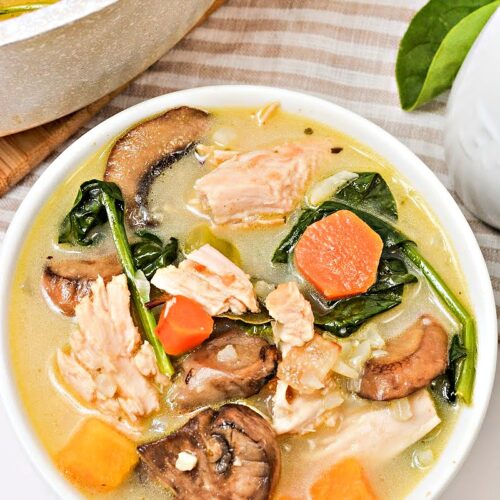 Low-Carb Autumn Chicken and Rice Soup