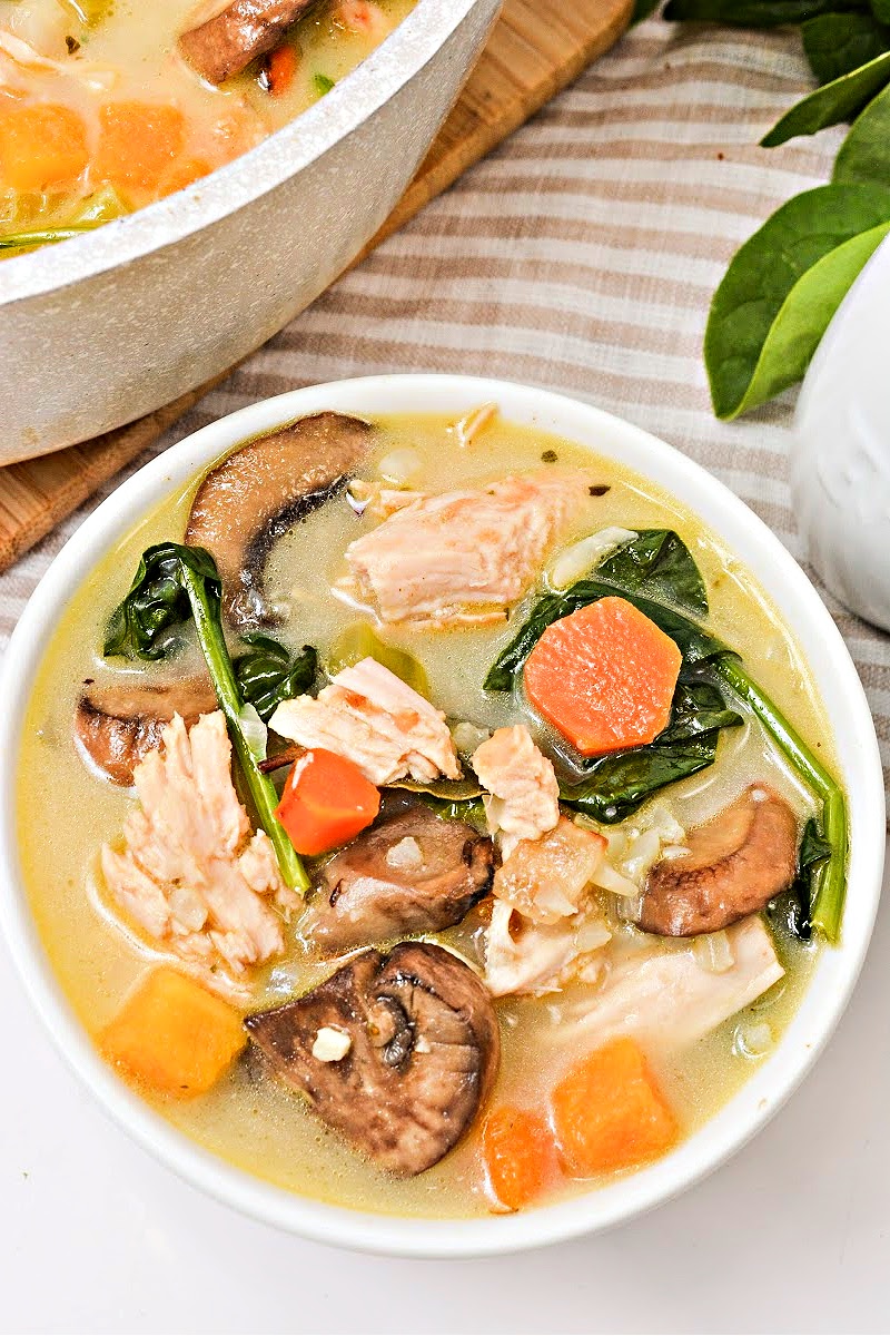 Low-Carb Autumn Chicken and Rice Soup