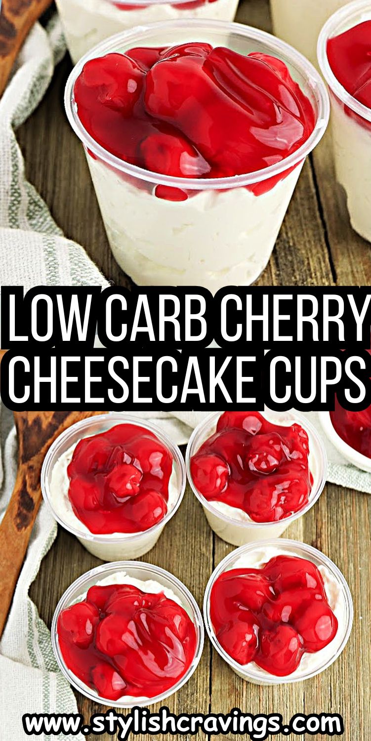 Low Carb Cherry Cheesecake Cups