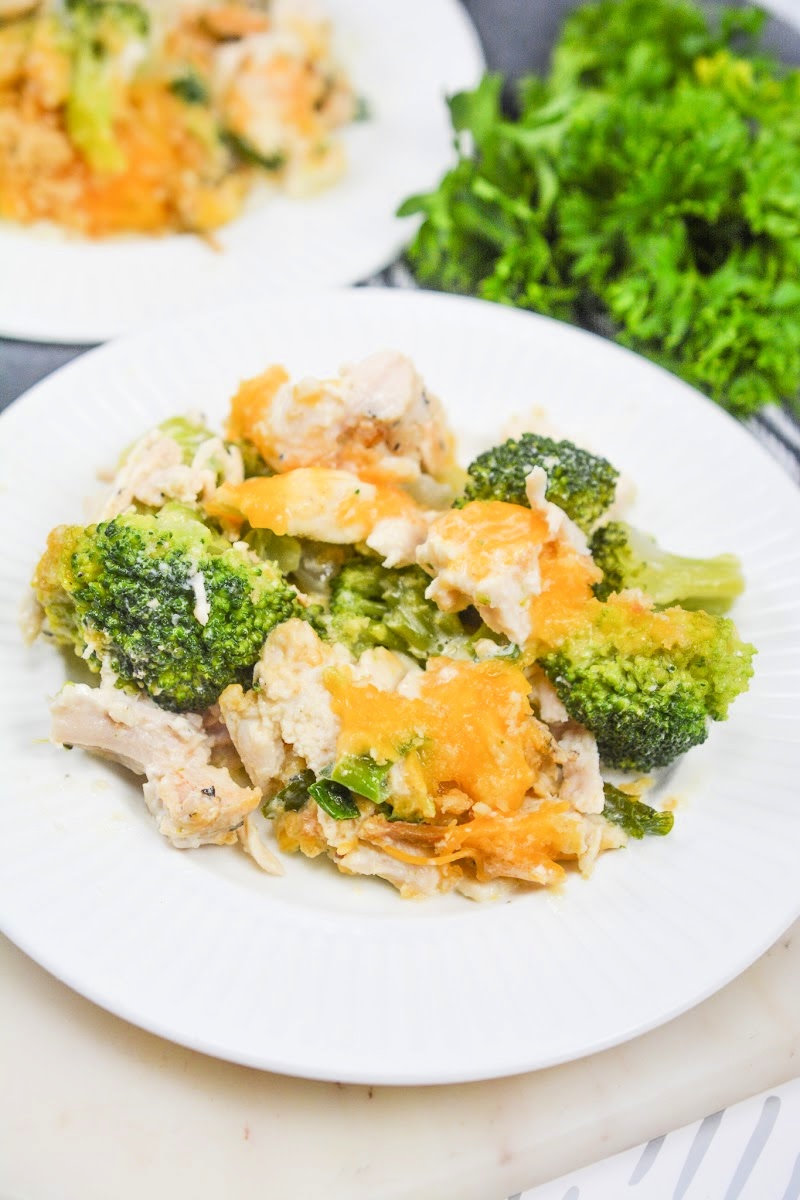 Keto Cheesy Crockpot Chicken and Broccoli Casserole