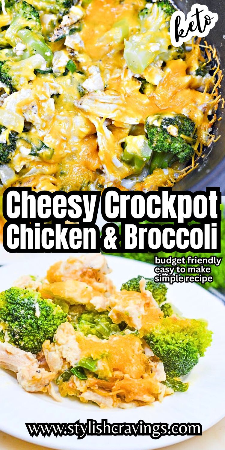 Keto Cheesy Crockpot Chicken and Broccoli