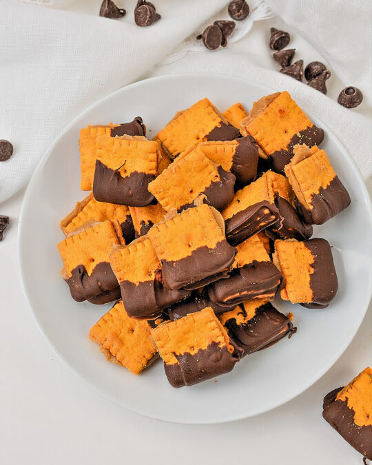 Keto Cheez It Peanut Butter and Chocolate Bites