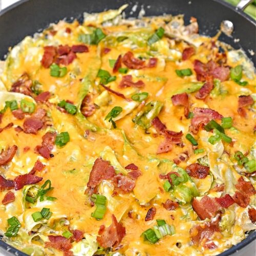 Keto Creamy Bacon Ranch Fried Cabbage
