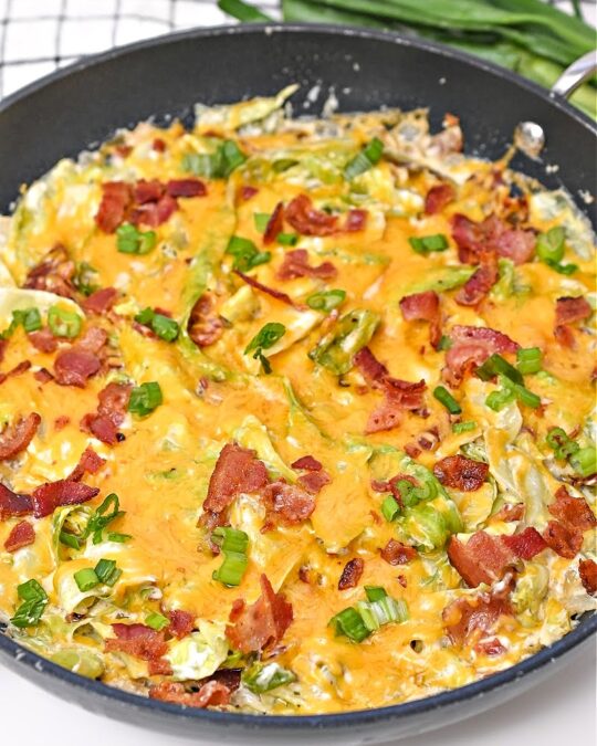 Keto Creamy Bacon Ranch Fried Cabbage