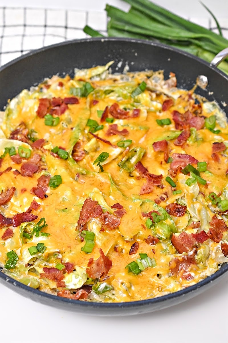 Keto Creamy Bacon Ranch Fried Cabbage
