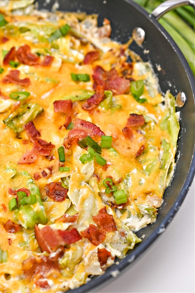 Keto Creamy Bacon Ranch Fried Cabbage