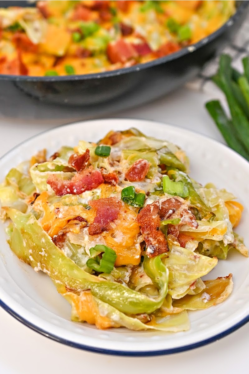 Keto Creamy Bacon Ranch Fried Cabbage