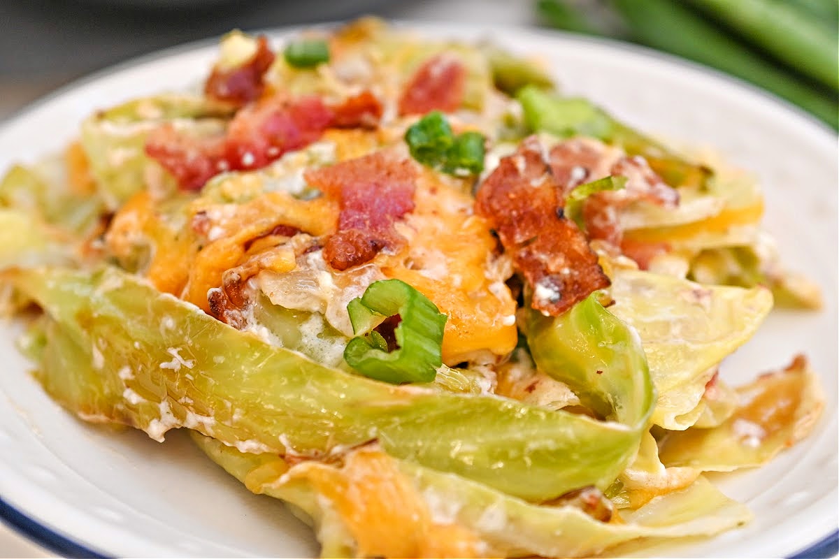Keto Creamy Bacon Ranch Fried Cabbage