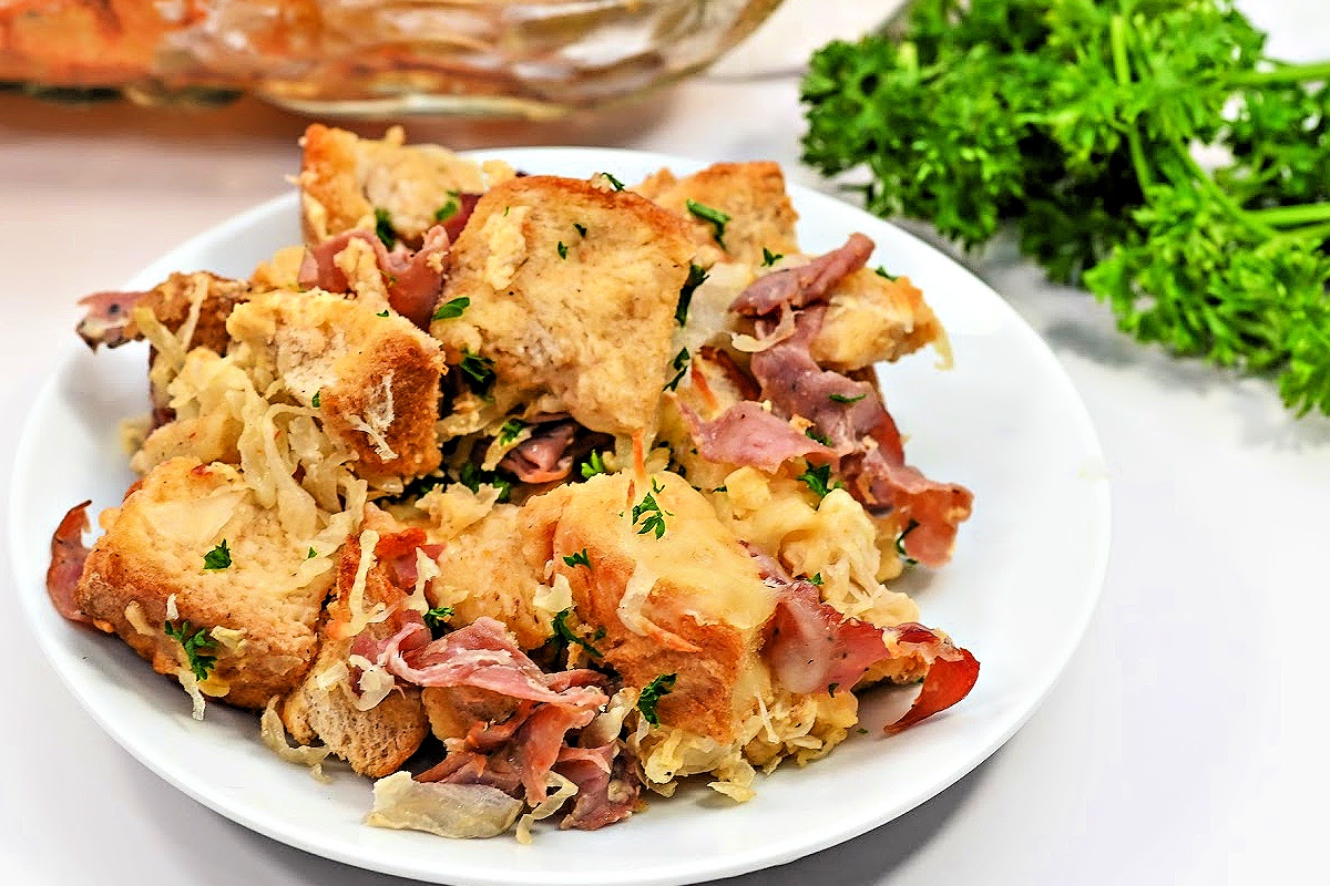 Keto Savory Reuben Pudding