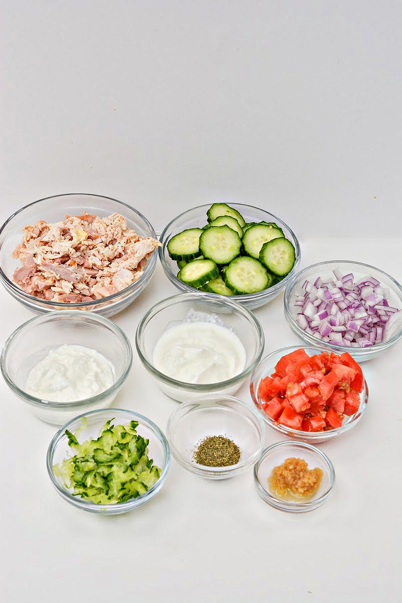 Greek Chicken Cucumber Salad