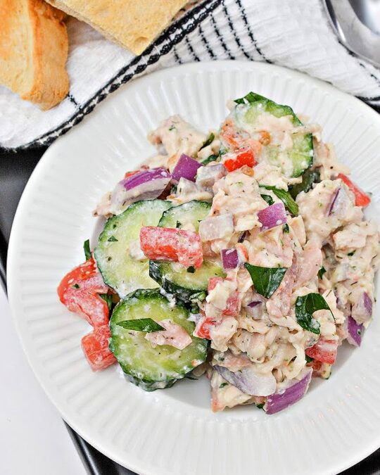 Greek Chicken Cucumber Salad