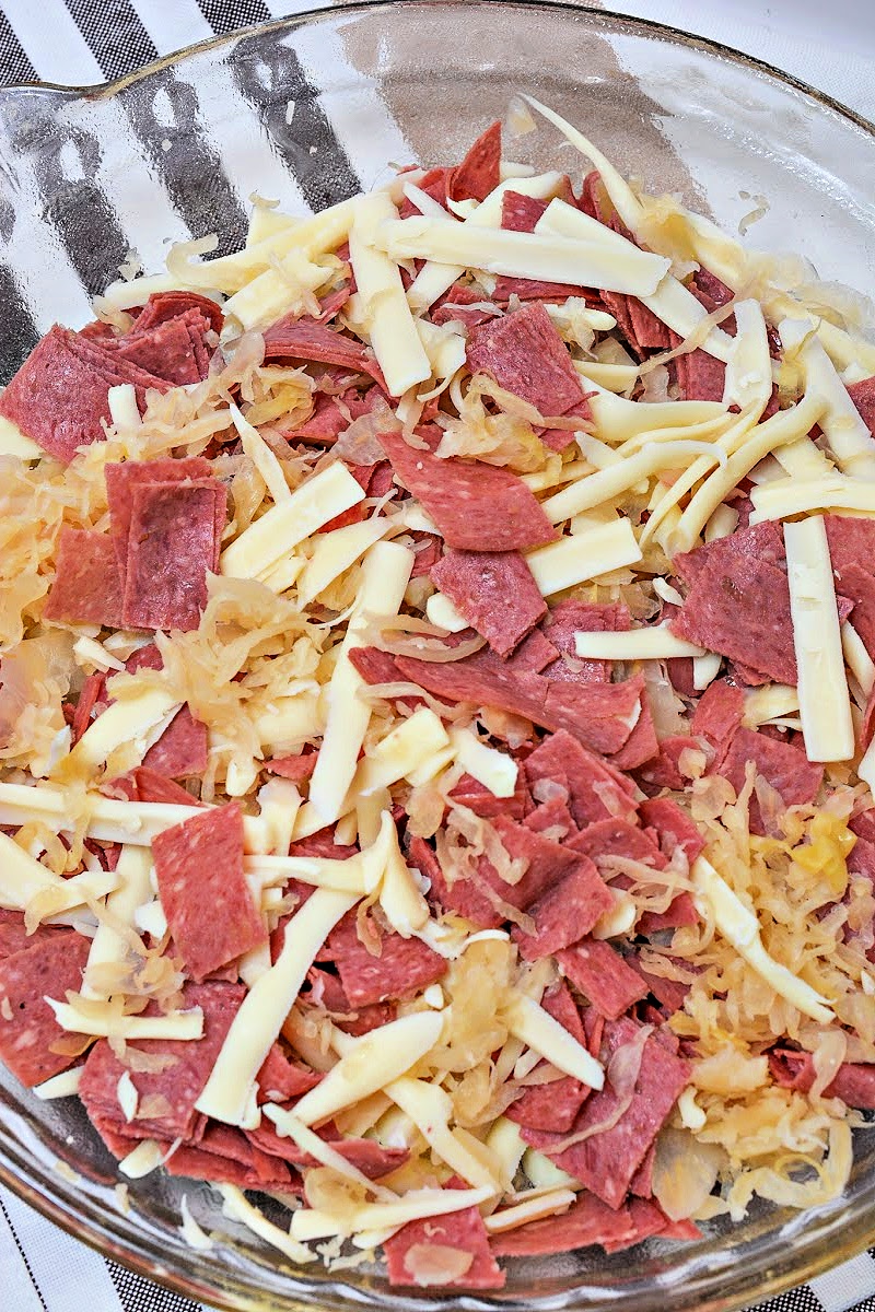Low Carb Crustless Reuben Quiche