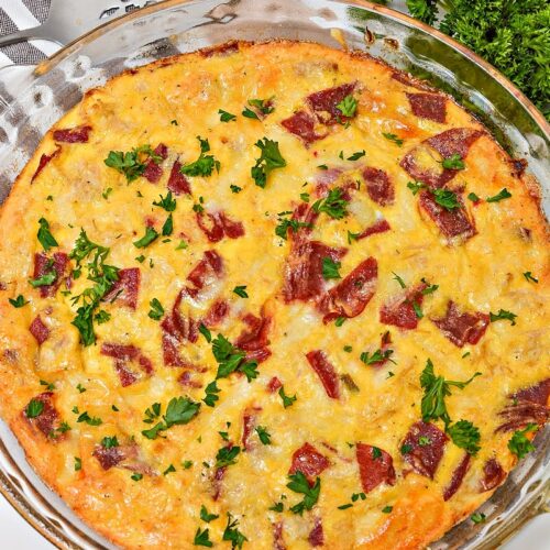 Low Carb Crustless Reuben Quiche