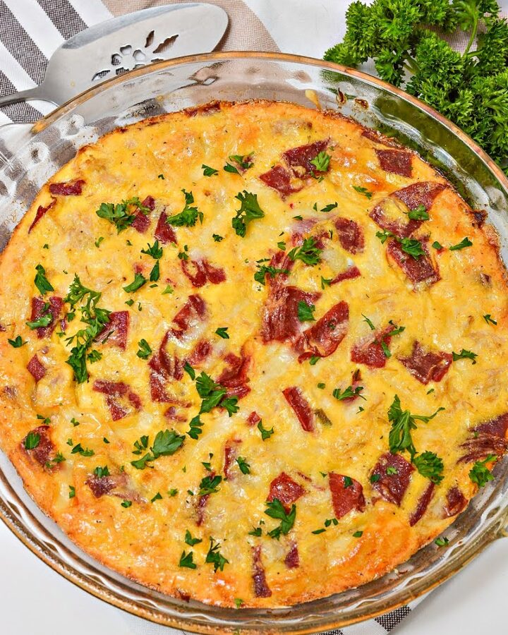 Low Carb Crustless Reuben Quiche