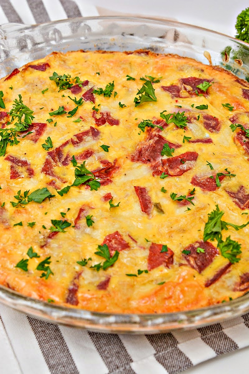 Low Carb Crustless Reuben Quiche