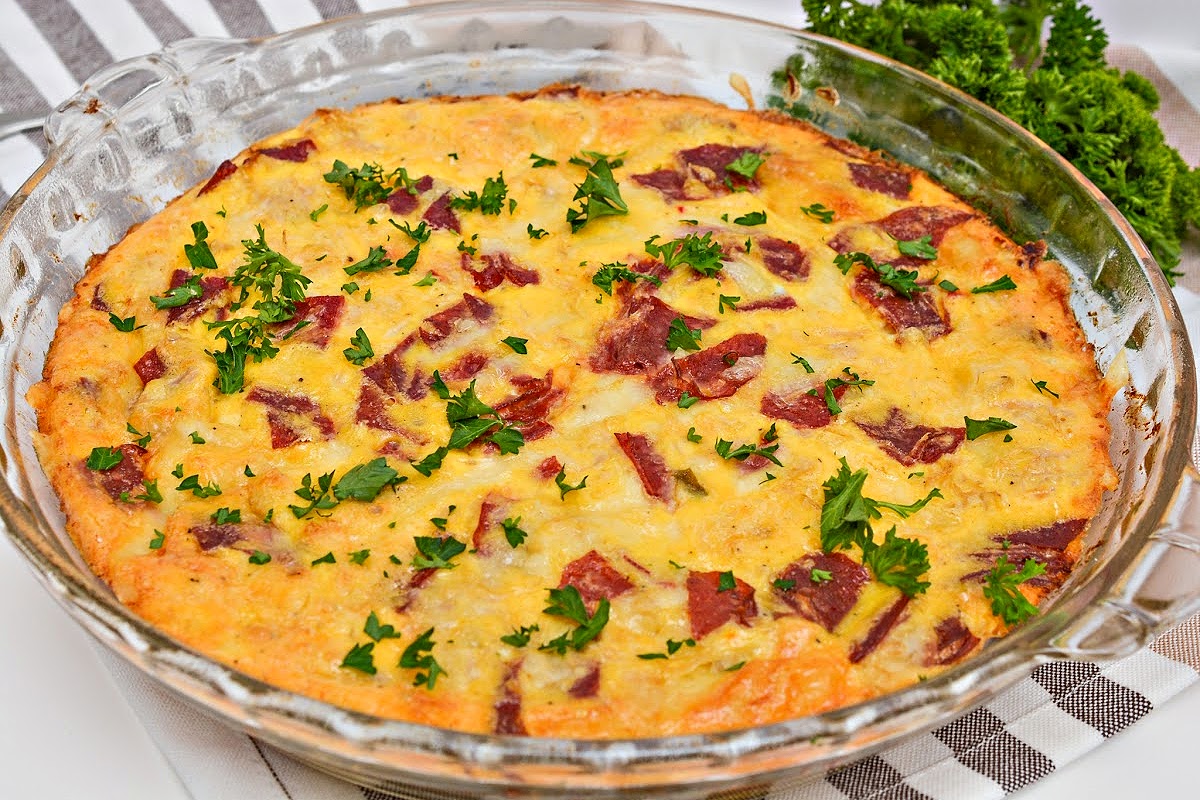 Low Carb Crustless Reuben Quiche