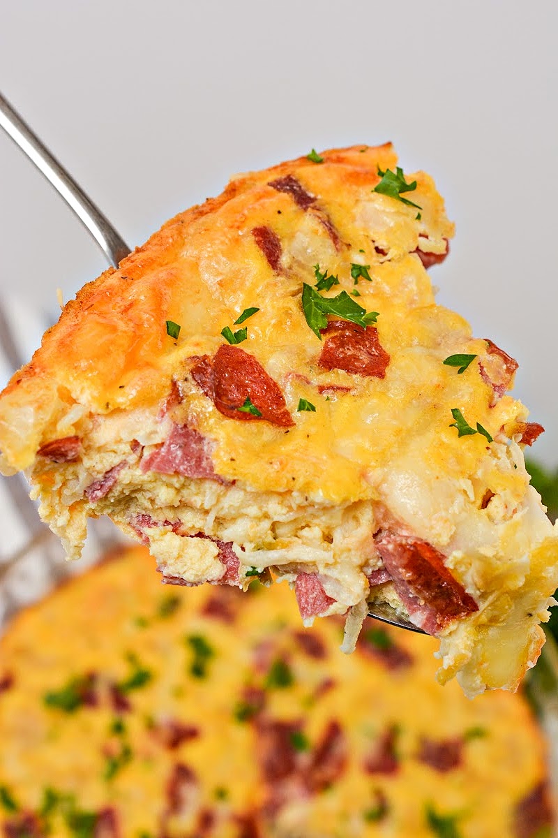Low Carb Crustless Reuben Quiche