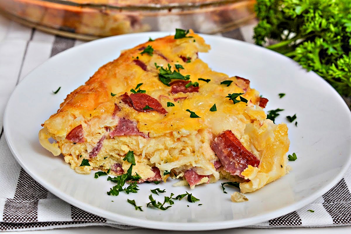Low Carb Crustless Reuben Quiche