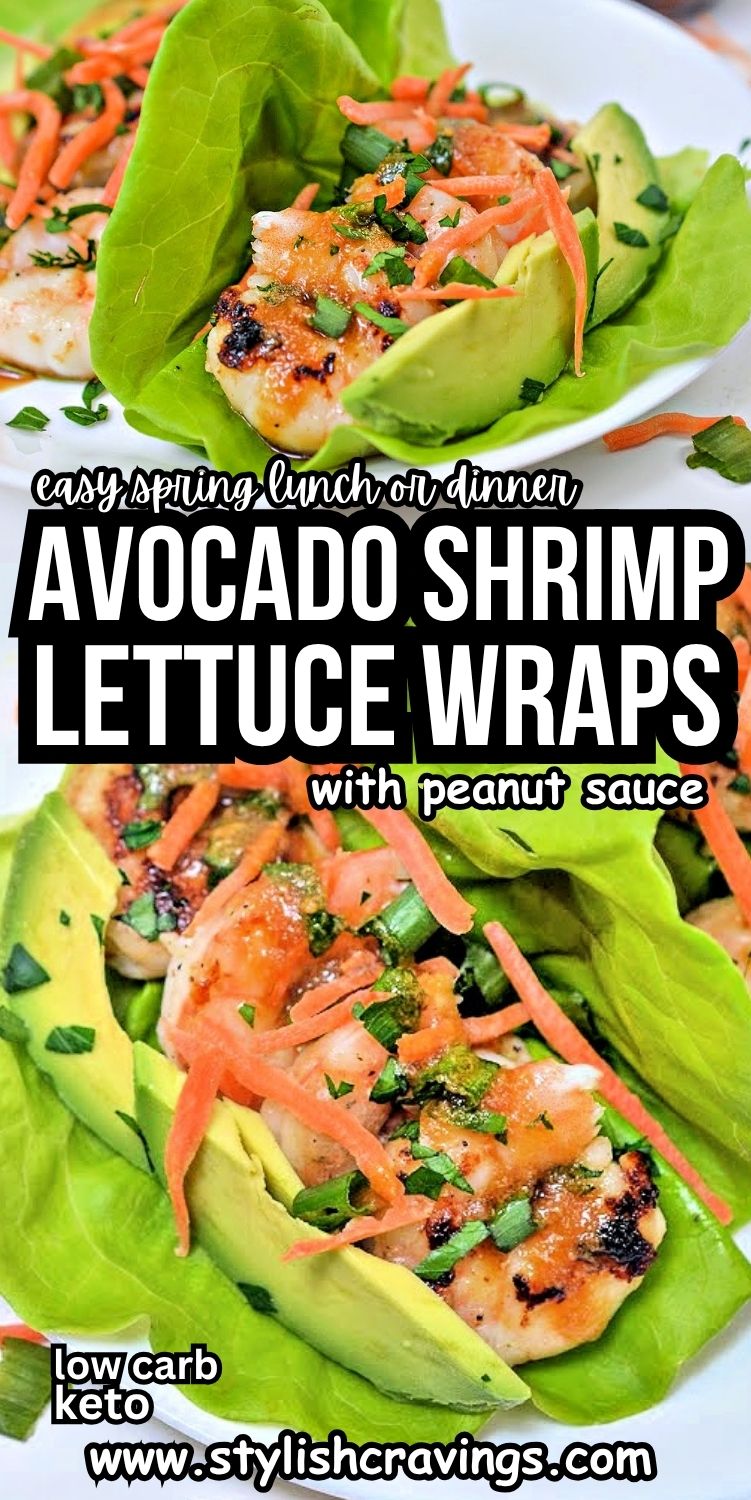 Low-Carb Avocado Shrimp Lettuce Wraps