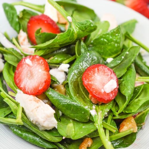 Strawberry Spinach Salad with Chicken