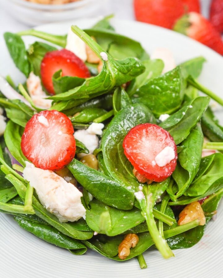 Strawberry Spinach Salad with Chicken