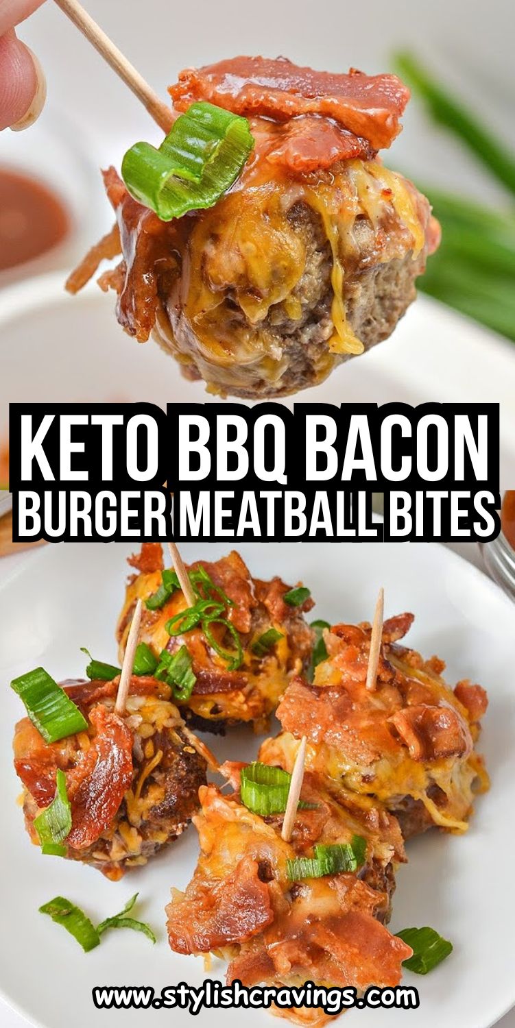 Keto BBQ Cheeseburger Meatballs