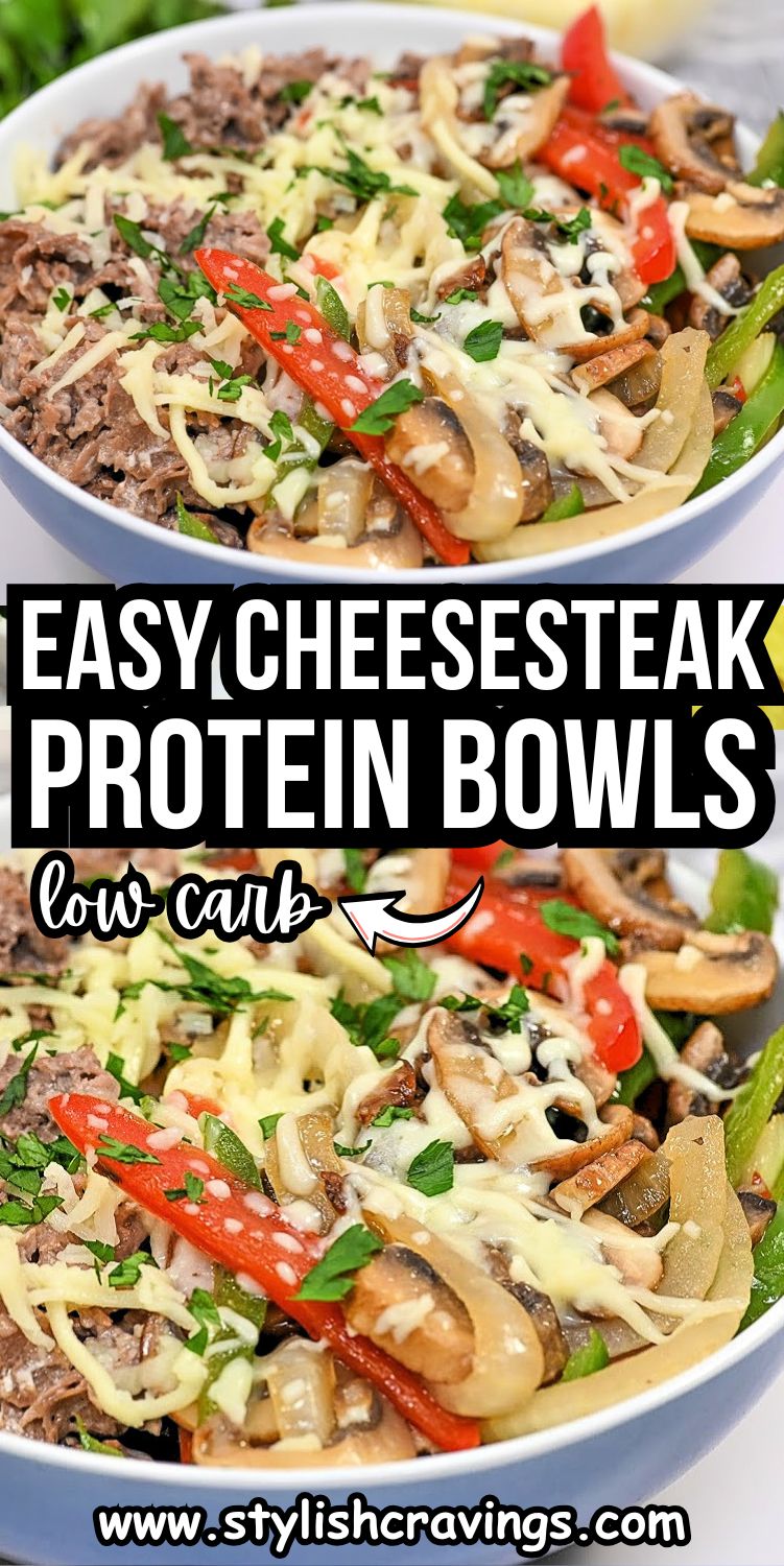 Keto Protein Philly Cheesesteak Bowls