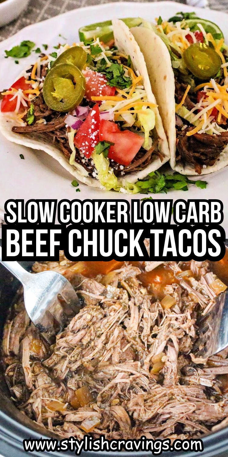 Slow Cooker Low Carb Beef Chuck Tacos