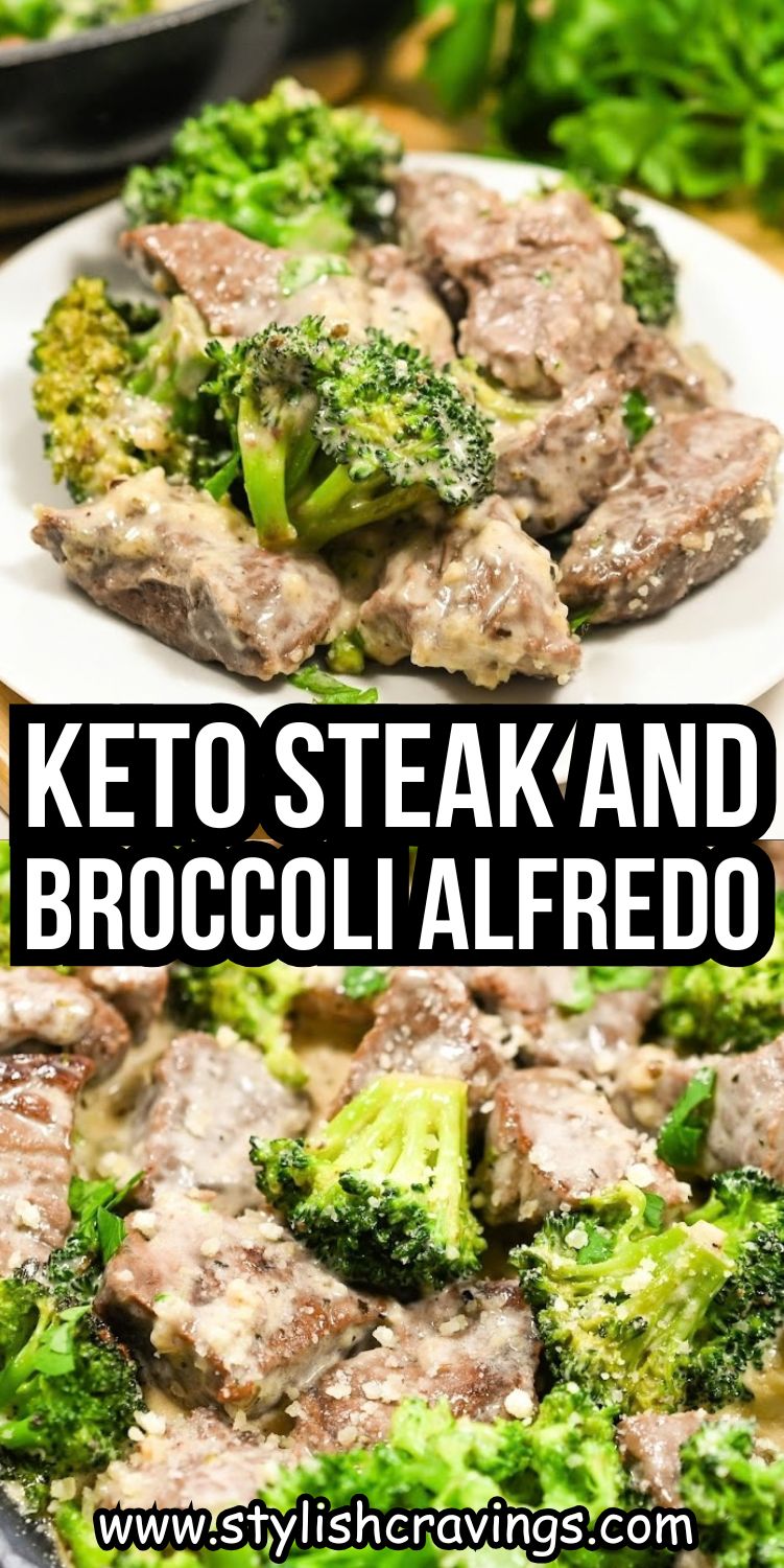 Keto Steak and Broccoli Alfredo