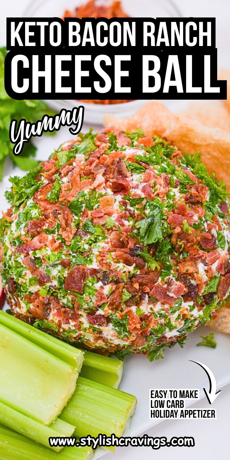 Keto Bacon Ranch Cheese Ball